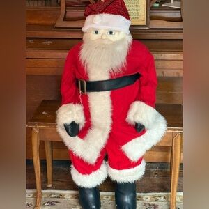 Rare Vintage 1988 Large Holiday Santa Clause Home Decor Stand almost 4 Feet Tall
